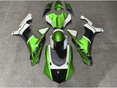 Aftermarket 2015-2019 Green & Carbon Fiber Accents Yamaha R1 Motorcycle Fairings