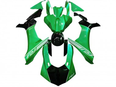 Aftermarket 2015-2019 Lizard Green and Black Yamaha R1 Motorcycle Fairings