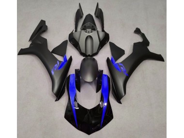 Aftermarket 2015-2019 Matte Black & Blue Yamaha R1 Motorcycle Fairings