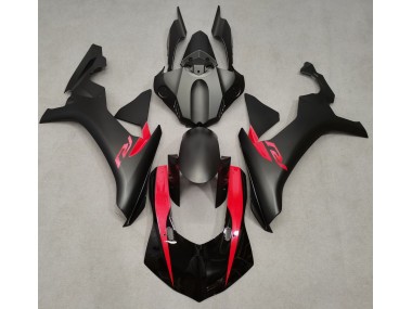 Aftermarket 2015-2019 Matte Black & Pearl Red Yamaha R1 Motorcycle Fairings