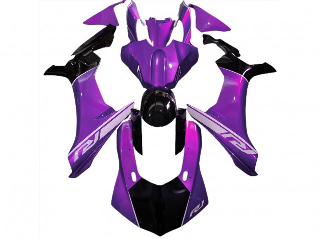 Aftermarket 2015-2019 Mood Purple and Black Yamaha R1 Motorcycle Fairings