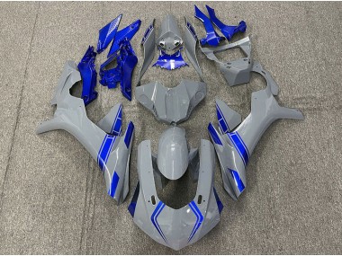 Aftermarket 2015-2019 Nardo Gray & Blue Accents Yamaha R1 Motorcycle Fairings