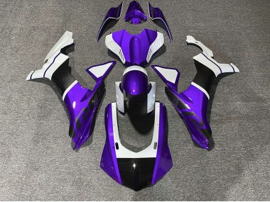 Aftermarket 2015-2019 Purple & Carbon Fiber Accents Yamaha R1 Motorcycle Fairings