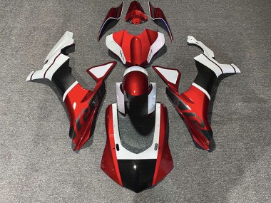 Aftermarket 2015-2019 Red & Carbon Fiber Accents Yamaha R1 Motorcycle Fairings