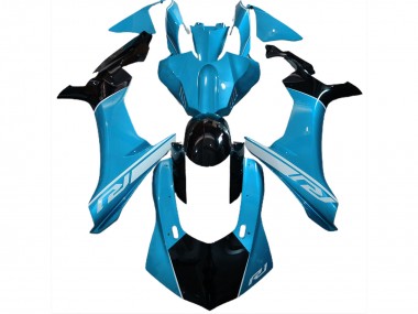 Aftermarket 2015-2019 Sky Blue and Black Yamaha R1 Motorcycle Fairings