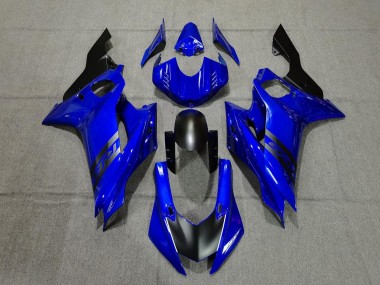 Aftermarket 2017-2019 Blue and Black Yamaha R6 Motorcycle Fairings