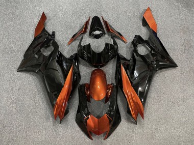 Aftermarket 2017-2019 Gloss Black & Burnt Orange Yamaha R6 Motorcycle Fairings