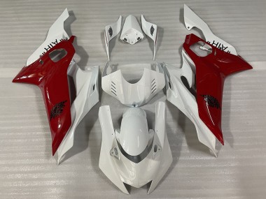 Aftermarket 2017-2019 Gloss White and Red J AIR Yamaha R6 Motorcycle Fairings