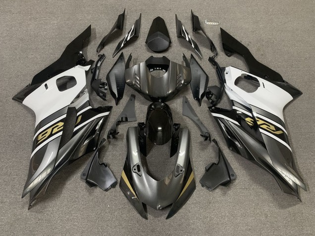 Aftermarket 2017-2019 Gunmetal Grey and Gold Yamaha R6 Motorcycle Fairings