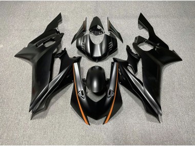 Aftermarket 2017-2019 Matte Black & Orange Accents Yamaha R6 Motorcycle Fairings