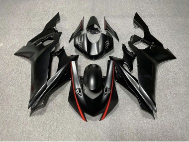 Aftermarket 2017-2019 Matte Black & Red Accents Yamaha R6 Motorcycle Fairings