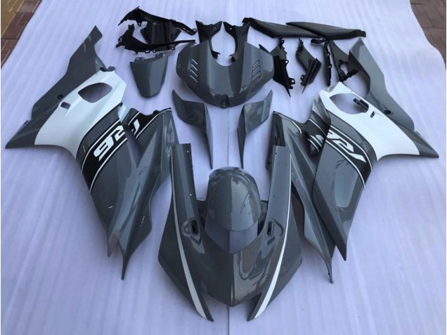 Aftermarket 2017-2019 Nardo Grey and White Yamaha R6 Motorcycle Fairings