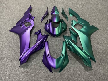 Aftermarket 2017-2019 Purple and Green Split Yamaha R6 Motorcycle Fairings