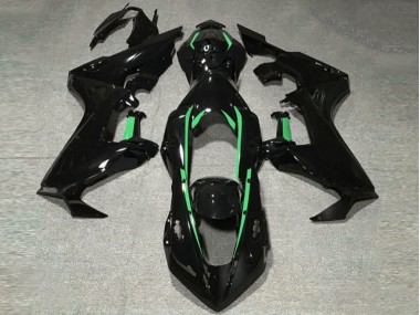 Aftermarket 2017-2019 Gloss Black & Forest Green Lining Honda CBR1000RR Motorcycle Fairings