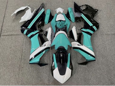 Aftermarket 2017-2019 Gloss Cyan White and Black Honda CBR1000RR Motorcycle Fairings