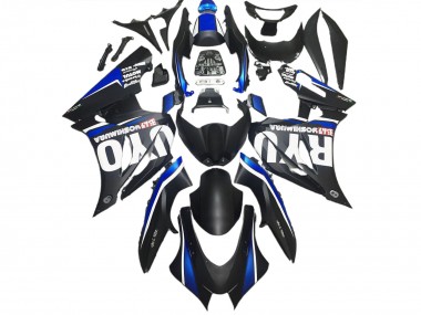 Aftermarket 2017-2019 Matte Black & Blue Suzuki GSXR 1000 Motorcycle Fairings