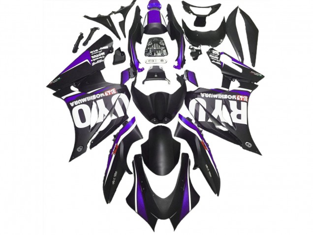 Aftermarket 2017-2019 Matte Black & Purple Suzuki GSXR 1000 Motorcycle Fairings