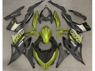 Aftermarket 2018-2020 Liquid Yellow and Gray Kawasaki Ninja 400 Motorcycle Fairings