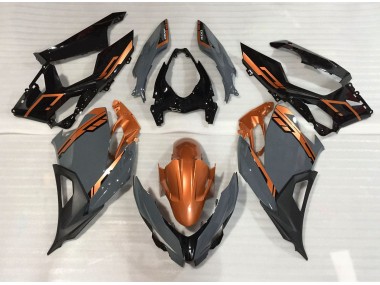 Aftermarket 2018-2020 Nardo Gray and Orange Kawasaki Ninja 400 Motorcycle Fairings