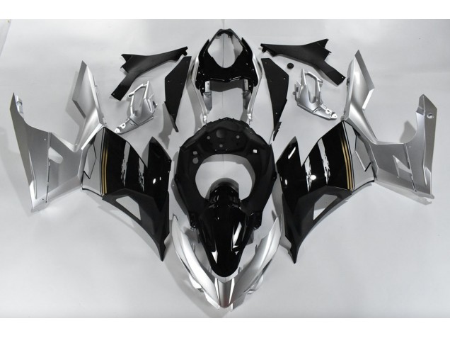 Aftermarket 2018-2020 Silver and Black Kawasaki Ninja 400 Motorcycle Fairings