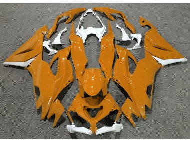 Aftermarket 2019-2020 Gloss Orange & White Kawasaki ZX6R Motorcycle Fairings